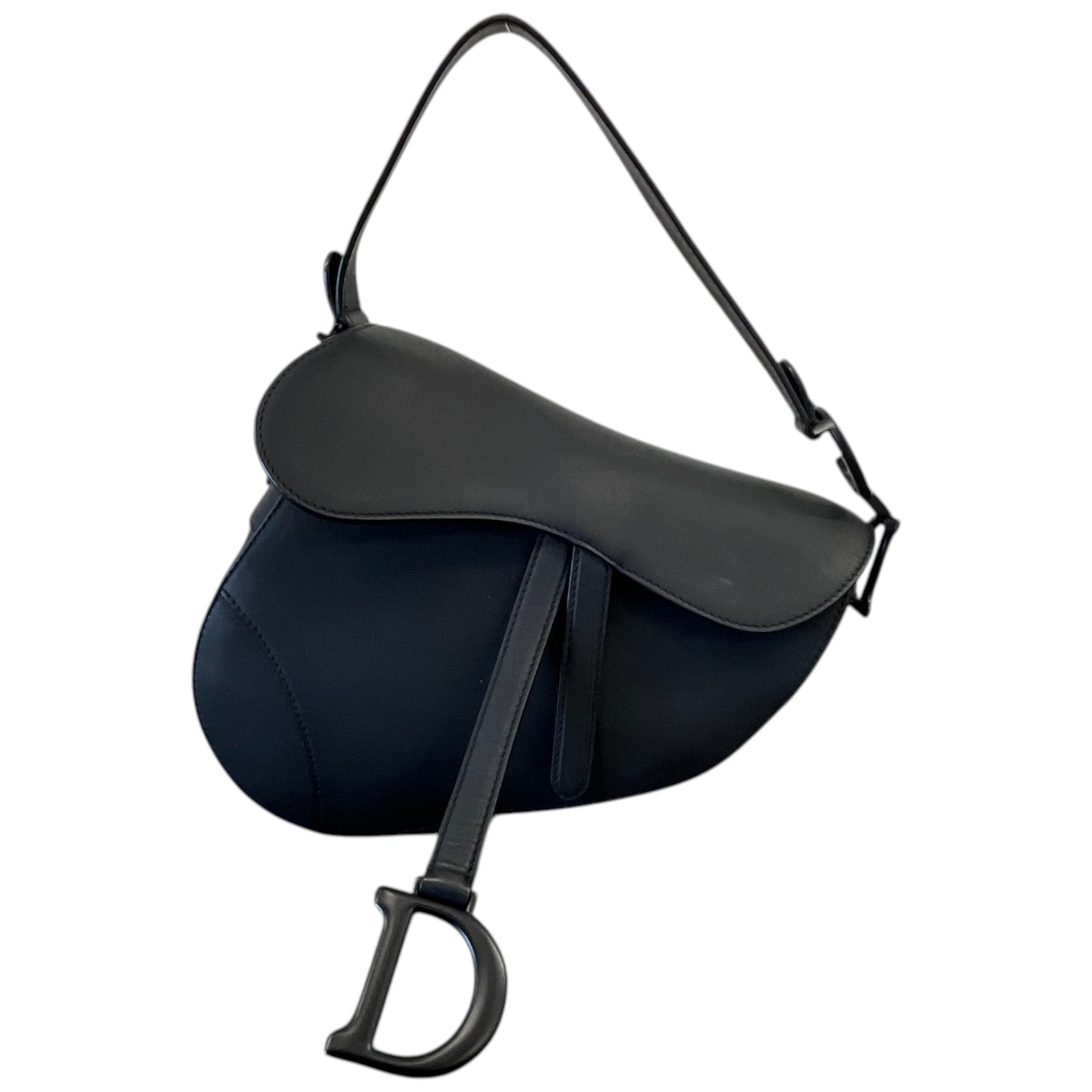 Women's Saddle Small Ultramatte Calfskin Bag Black - Photo 1