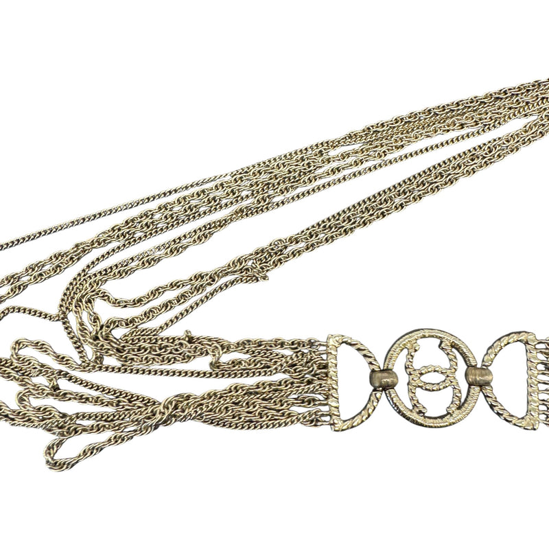 Women's CC Logo Mark Chain Belt Gold Size W38