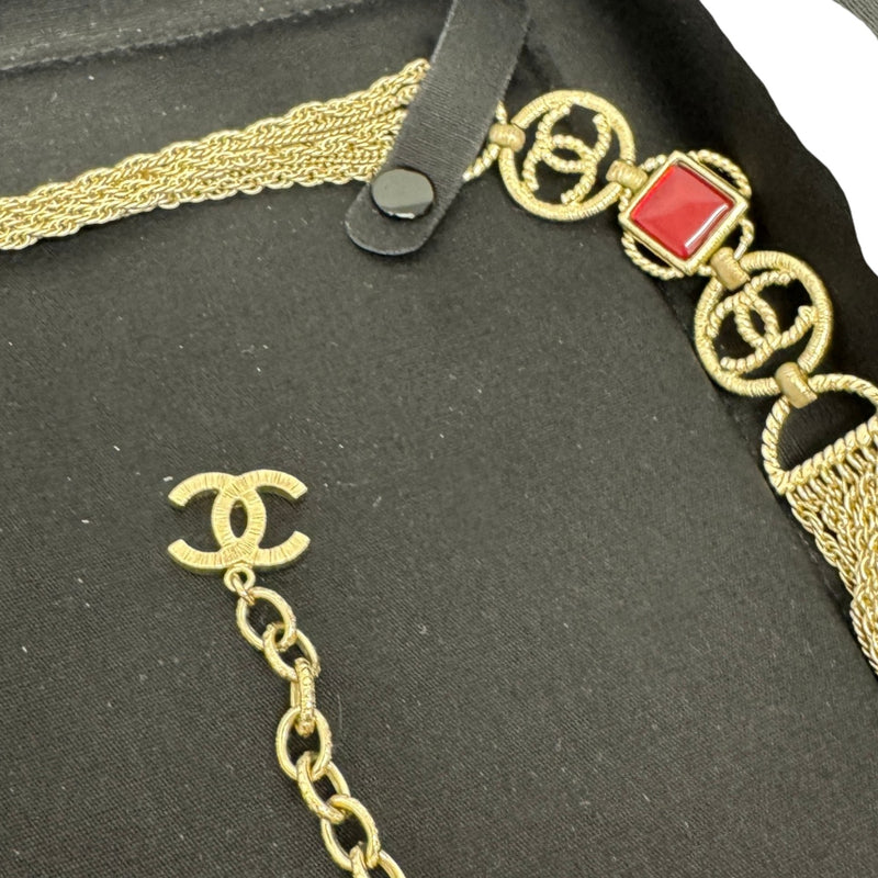 Women's CC Logo Mark Chain Belt Gold Size W38