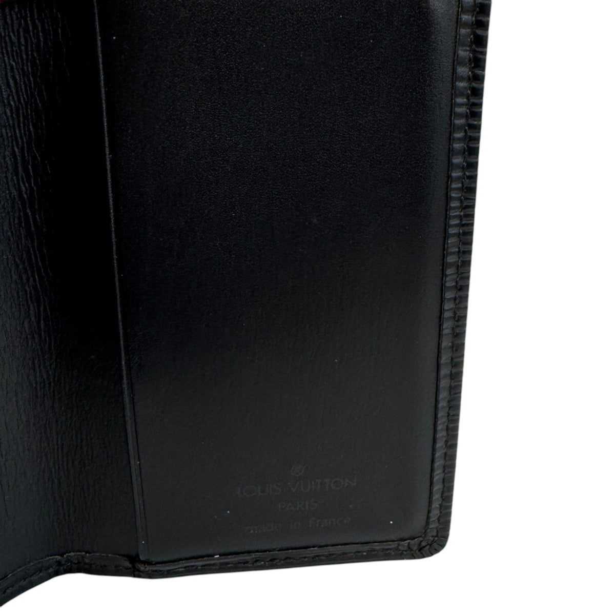Men's Epi Leather Pocker Organiser Card Holder Black - Photo 7
