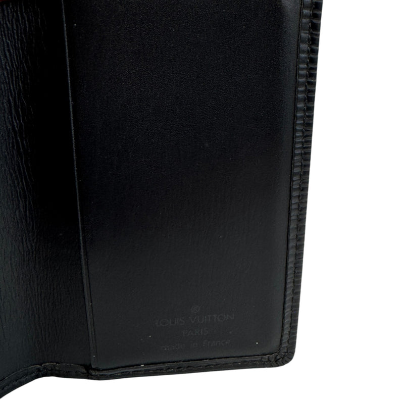 Men's Epi Leather Pocker Organiser Card Holder Black