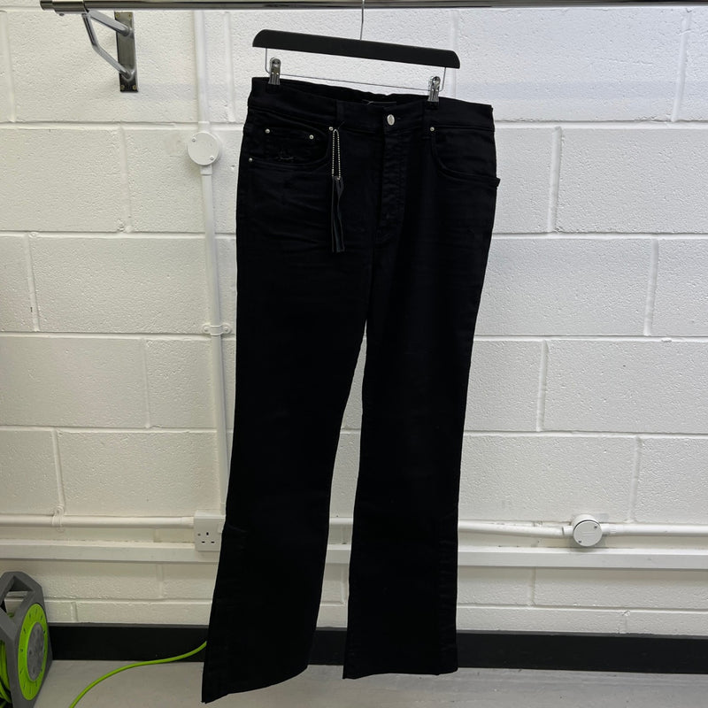 Men's Stacked Flared Jeans Black Size Waist 32"