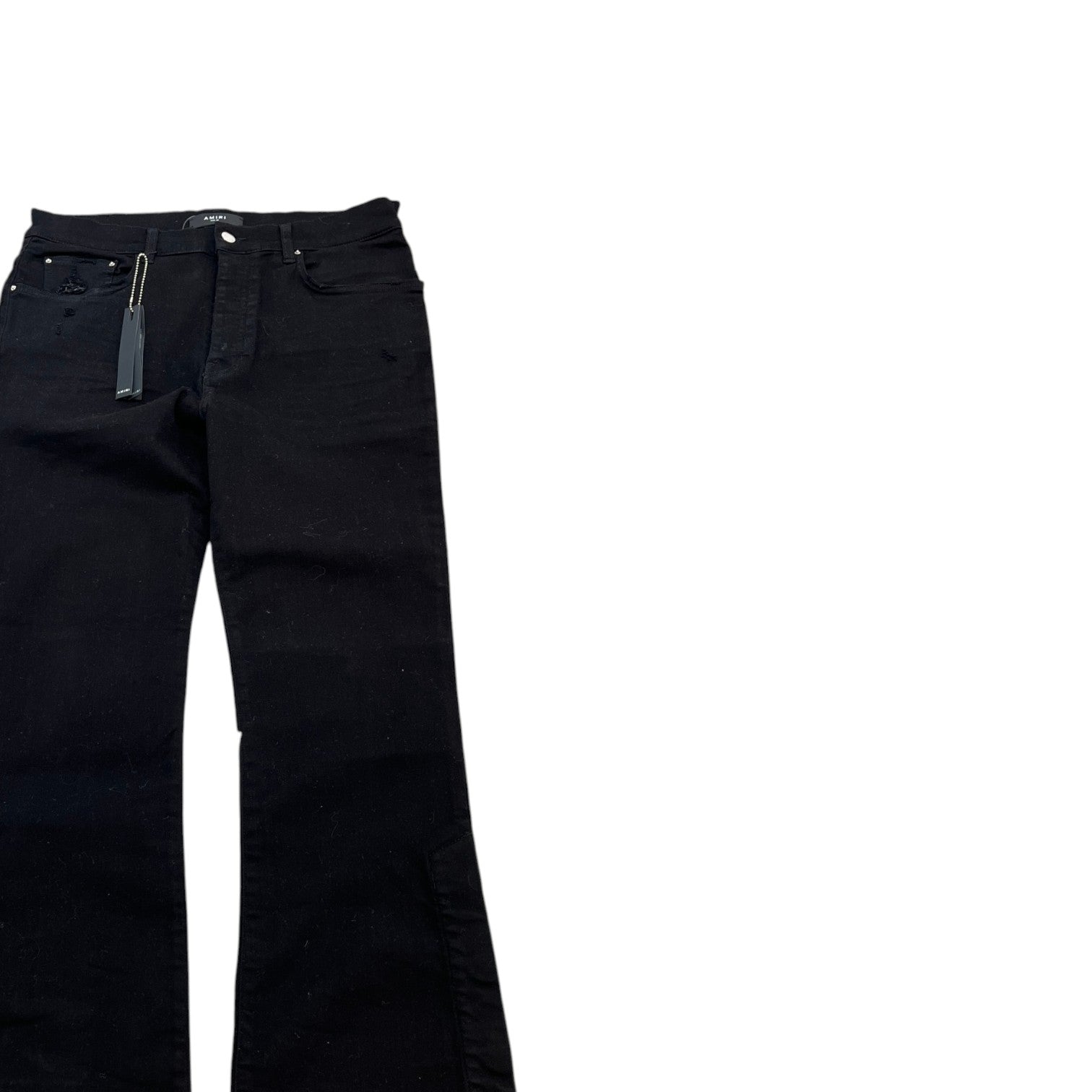 Men's Stacked Flared Jeans Black Size Waist 32" - Photo 3