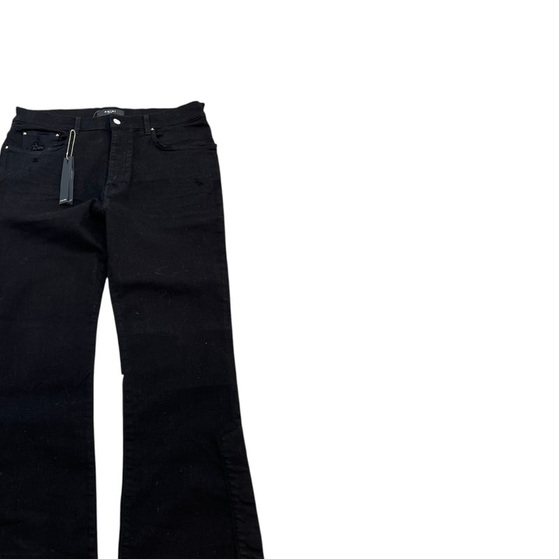 Men's Stacked Flared Jeans Black Size Waist 32"