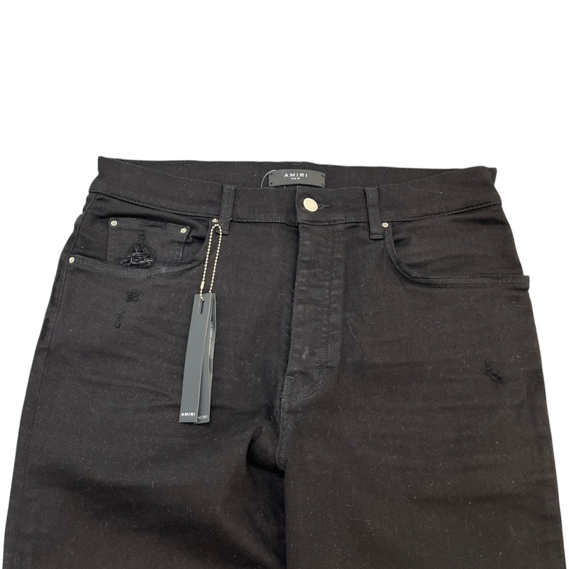 Men's Stacked Flared Jeans Black Size Waist 32"