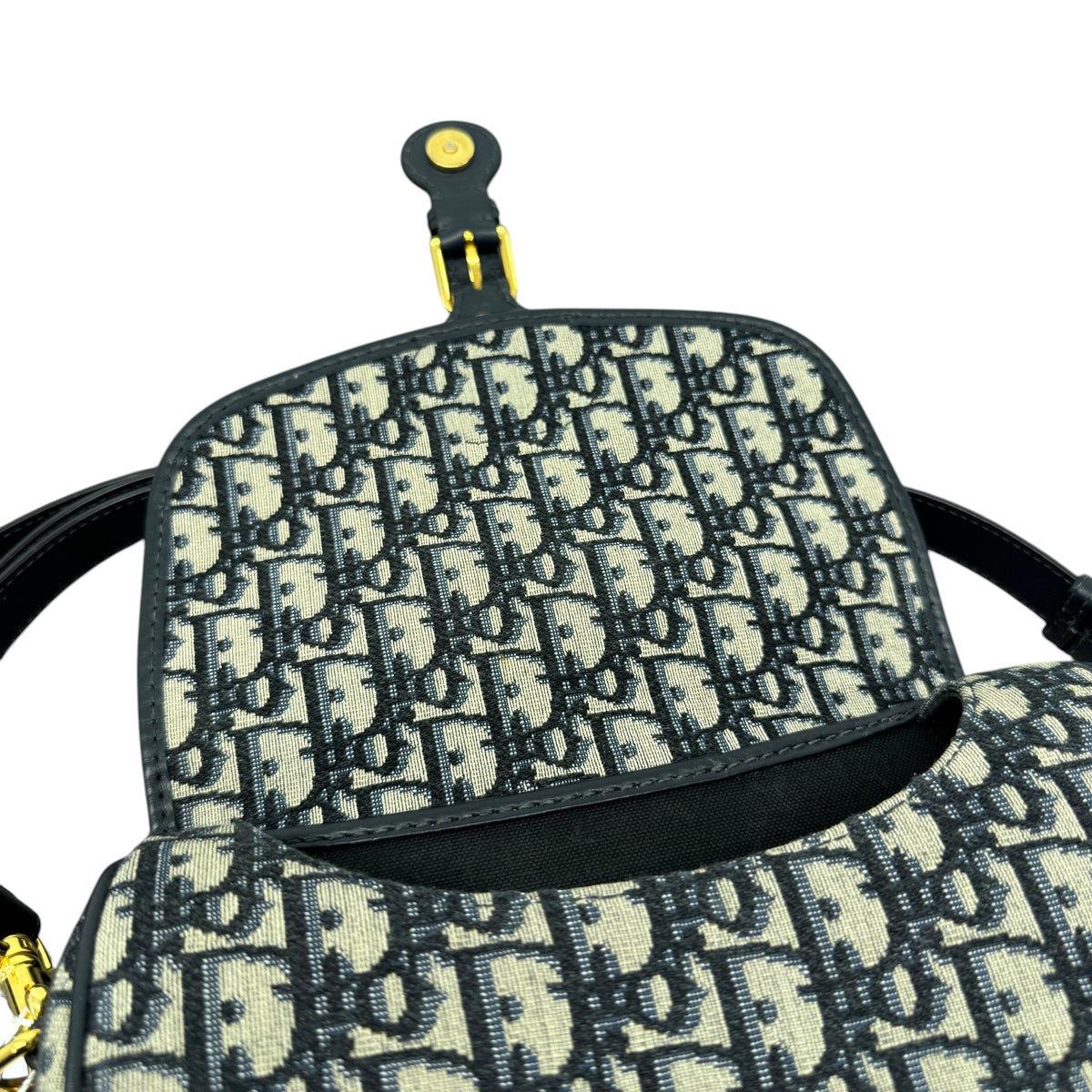 Women's Medium Bobby Oblique Crossbody Bag Navy - Photo 9