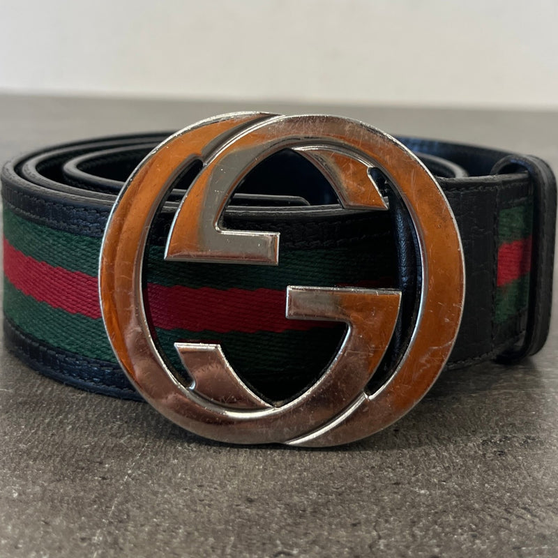 Men's Web Belt Black Size Waist 30"