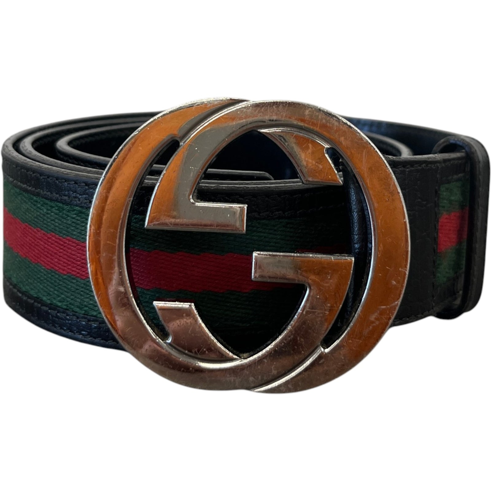 Men's Web Belt Black Size Waist 30" - Photo 1