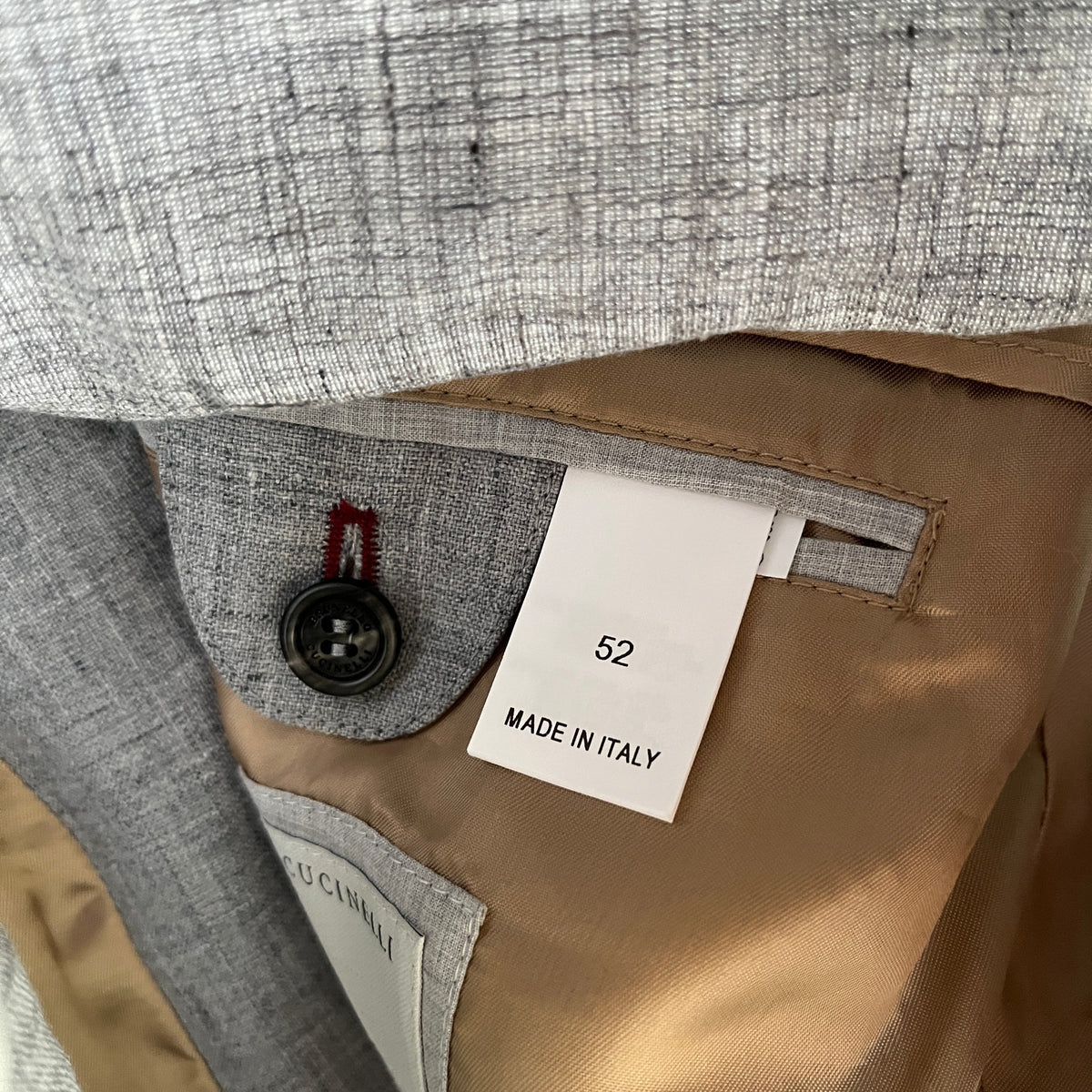 Men's Linen & Silk Bomber Jacket Grey Size XL - Photo 9