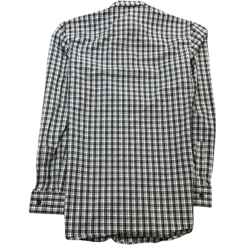 Men's Star Collar Long Sleeve Shirt Grey Size S