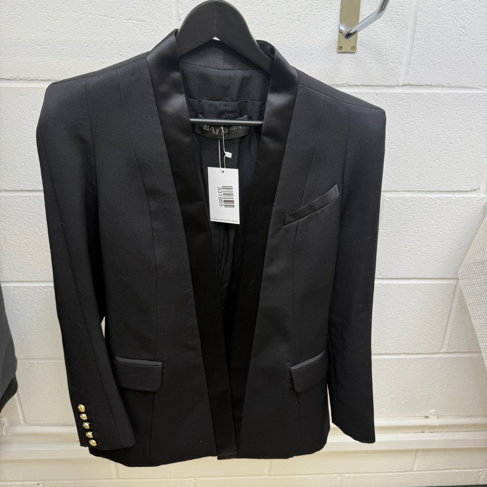 Women's Double Breasted Belted Blazer Jacket Black Size IT 38 / UK 6 - Photo 7