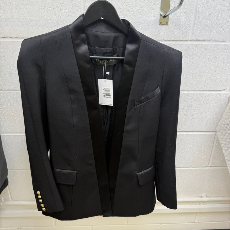 Women's Double Breasted Belted Blazer Jacket Black Size IT 38 / UK 6