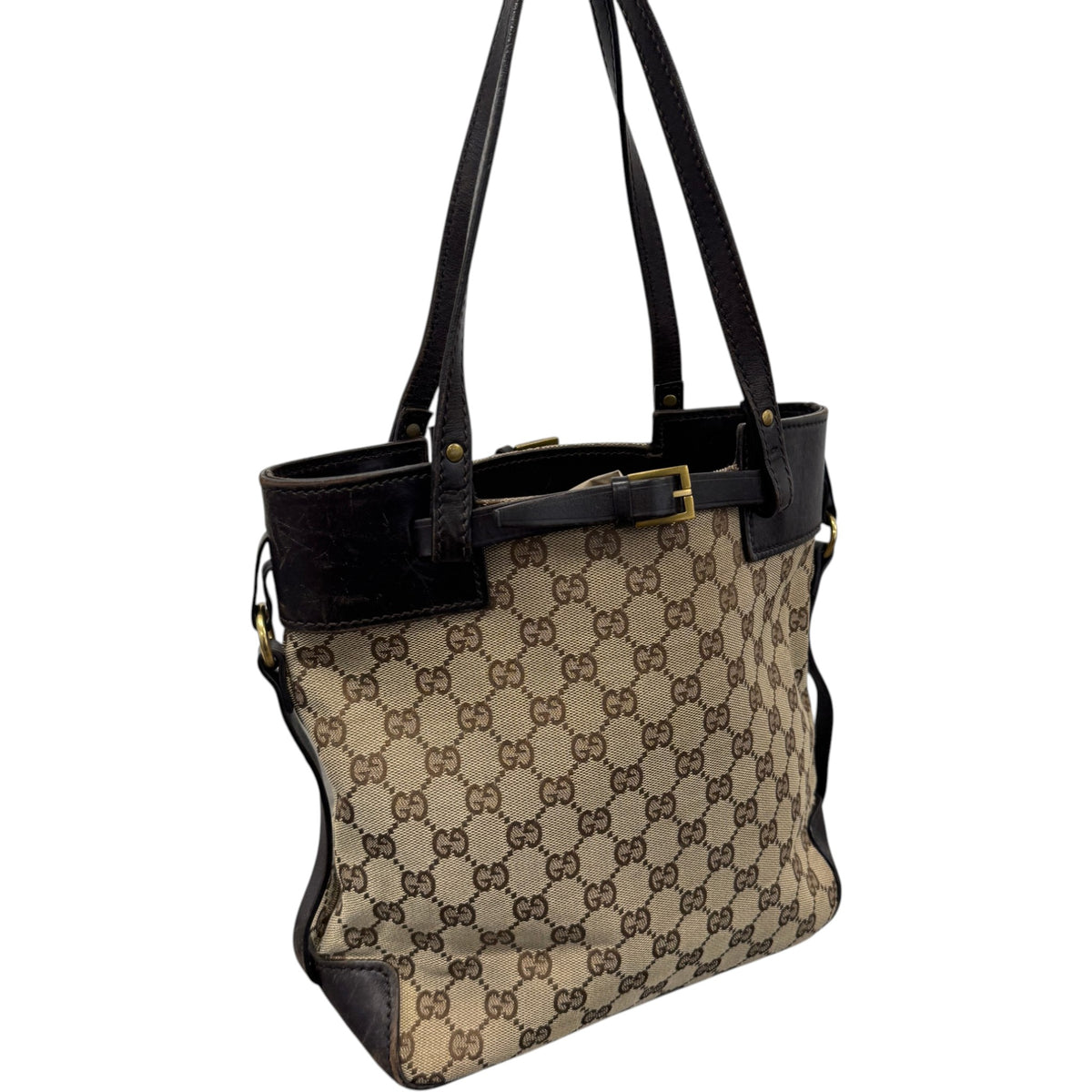 Women's GG Supreme Belt Strap Handbag Beige - Photo 5