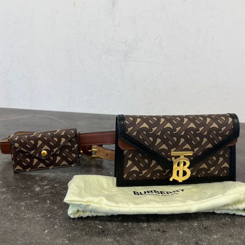 Women's Tb Monogram Belt Bag Brown