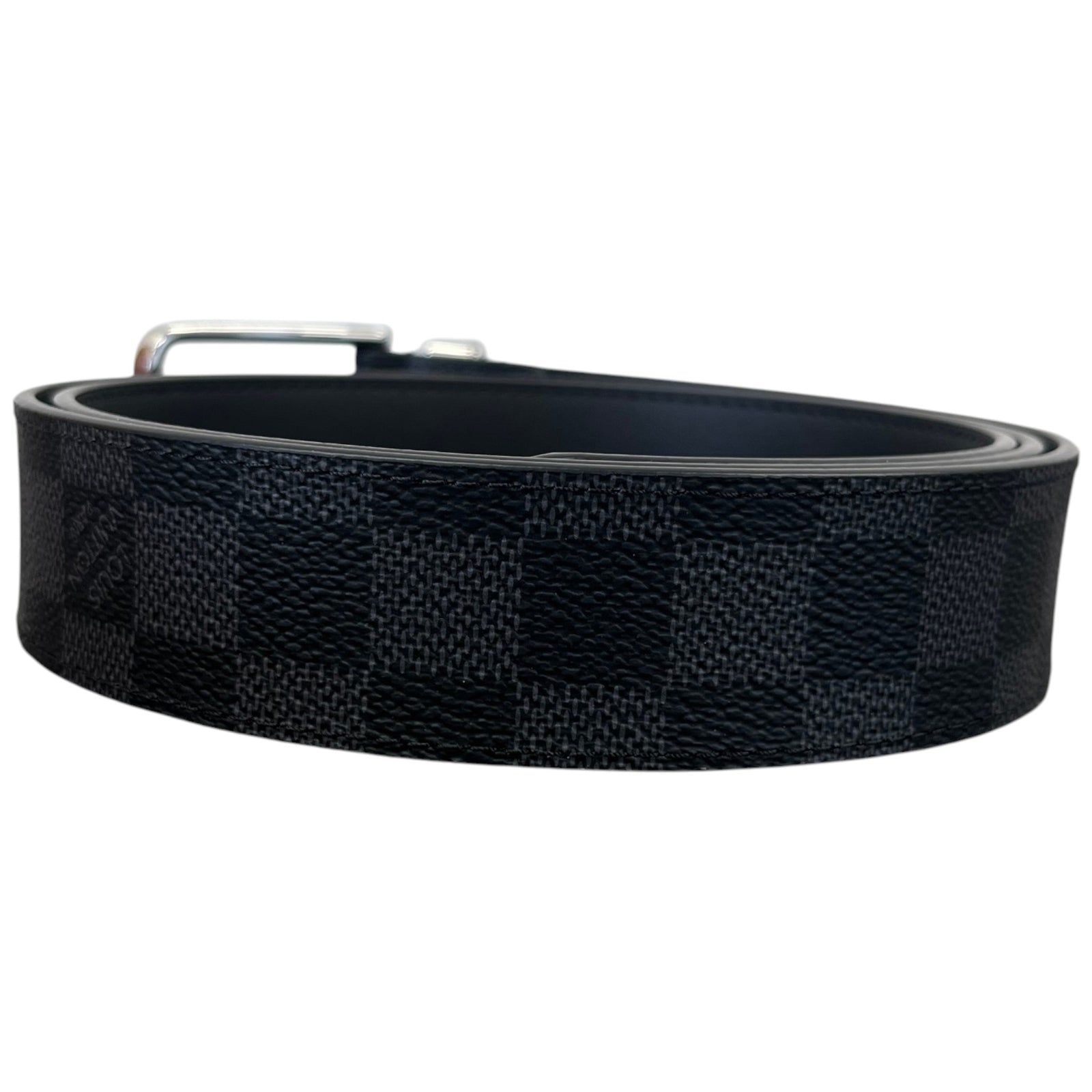 Men's Damier Graphite Pont Neuf Belt Black Size 38" - Photo 2