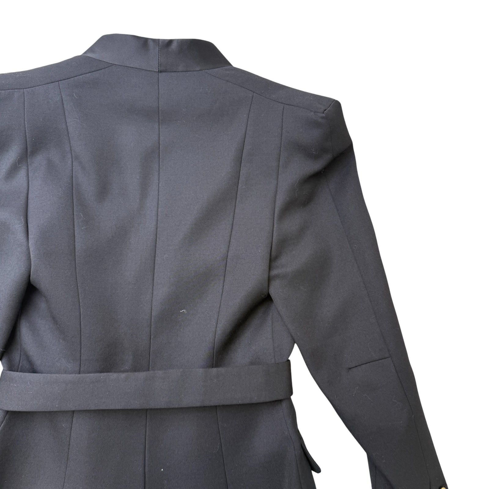 Women's Double Breasted Belted Blazer Jacket Black Size IT 38 / UK 6 - Photo 4