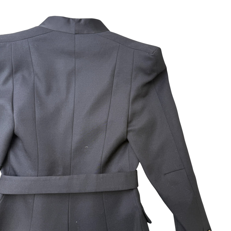 Women's Double Breasted Belted Blazer Jacket Black Size IT 38 / UK 6