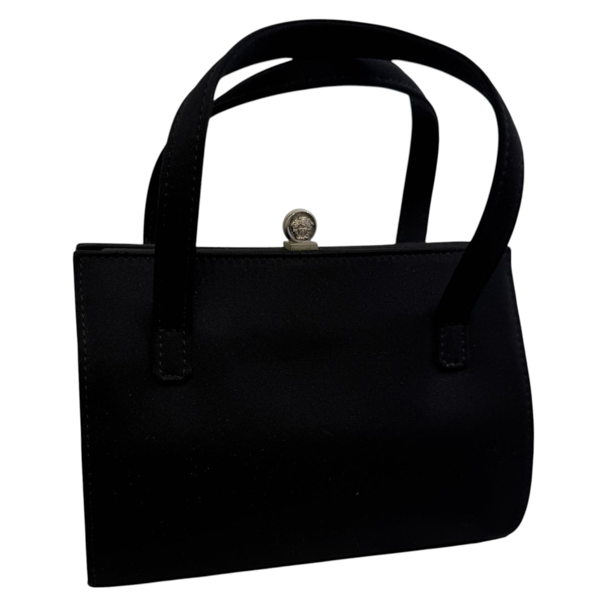 Women's Medusa Clasp Handbag Black - Photo 5