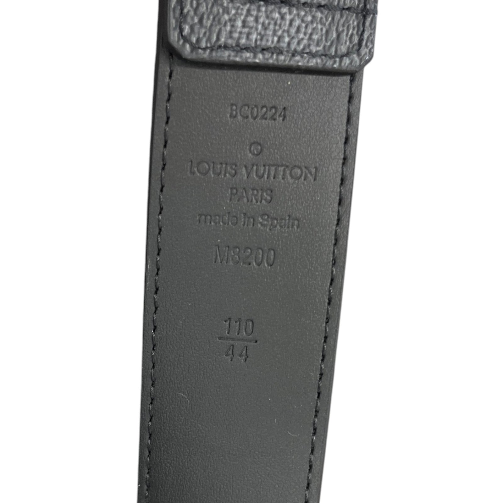Men's Damier Graphite Pont Neuf Belt Black Size 38" - Photo 6