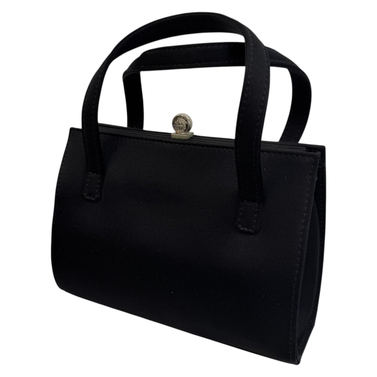 Women's Medusa Clasp Handbag Black - Photo 8