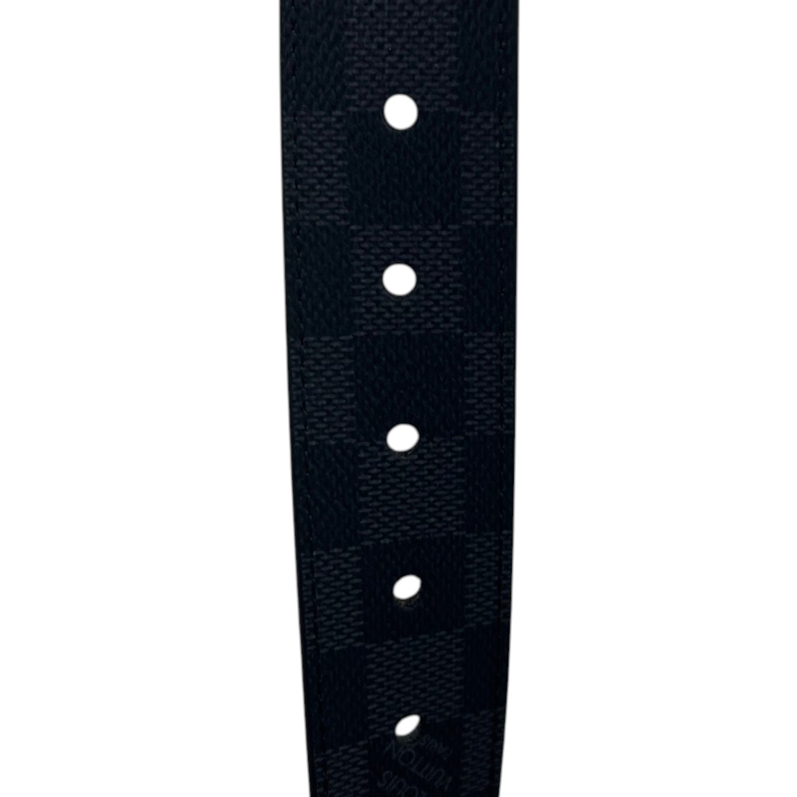Men's Damier Graphite Pont Neuf Belt Black Size 38" - Photo 7