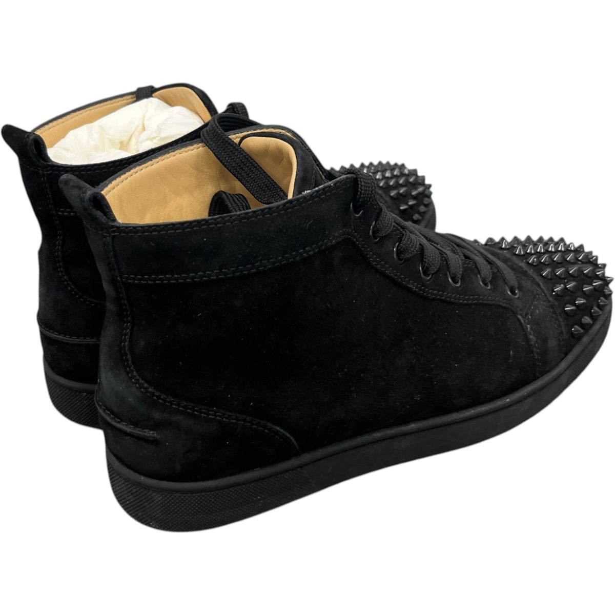 Men's Lou Spikes Flat High Trainers Black Size UK 6.5 / EU 40.5 - Photo 7