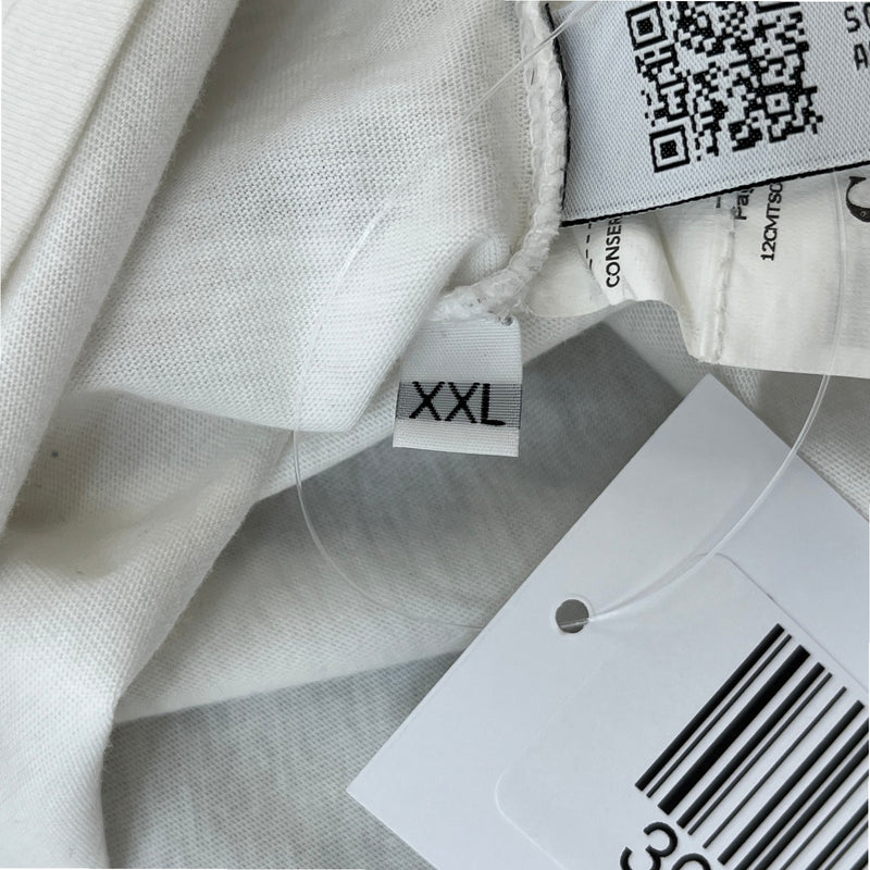 Men's Goggle Print T-Shirt White Size XXL