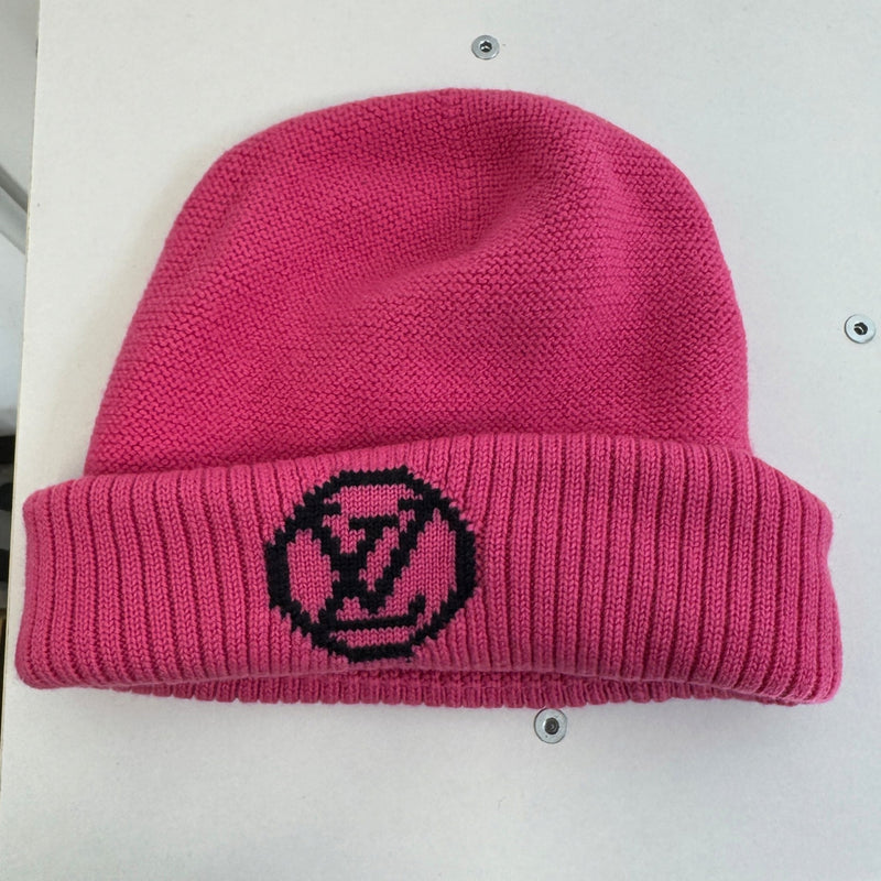 Women's LV Embroidered Beanie Pink