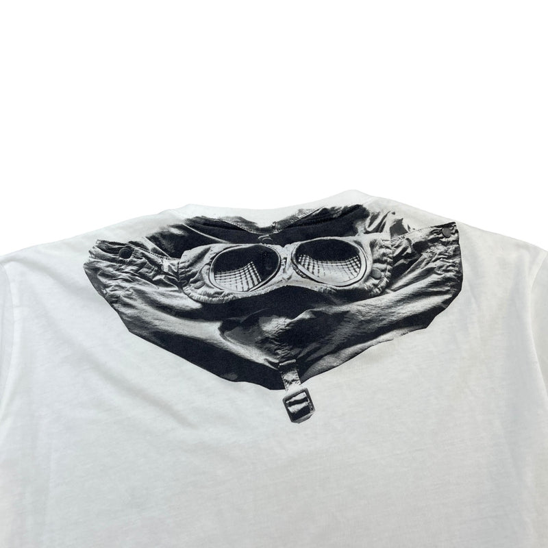 Men's Goggle Print T-Shirt White Size XXL