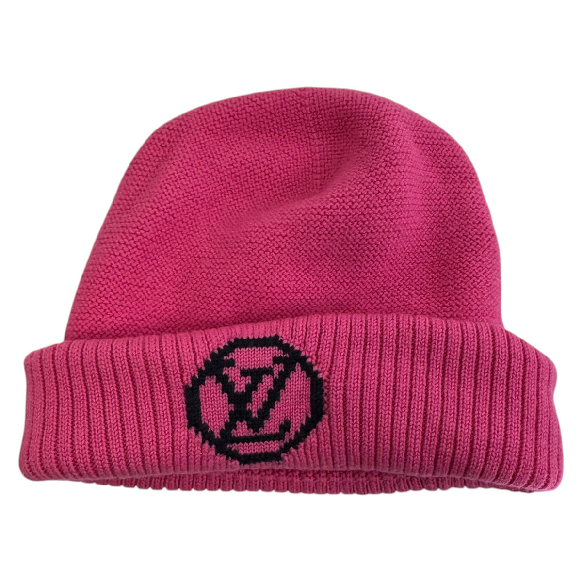 Women's LV Embroidered Beanie Pink - Photo 1