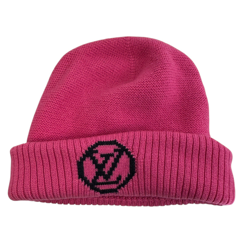 Women's LV Embroidered Beanie Pink