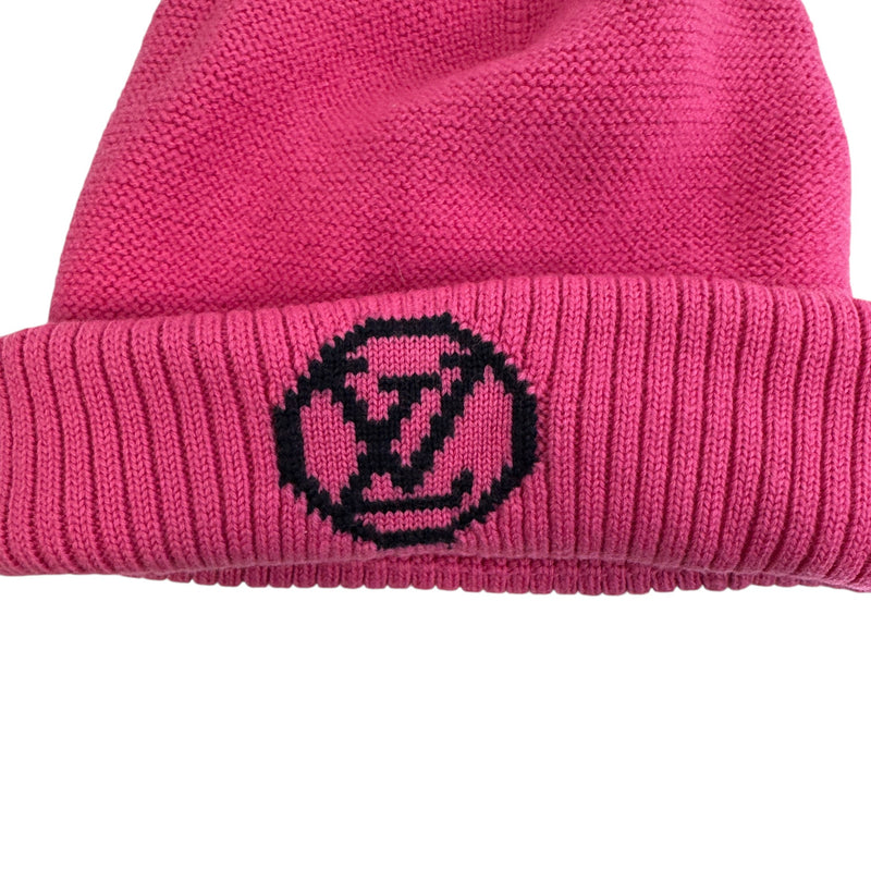 Women's LV Embroidered Beanie Pink