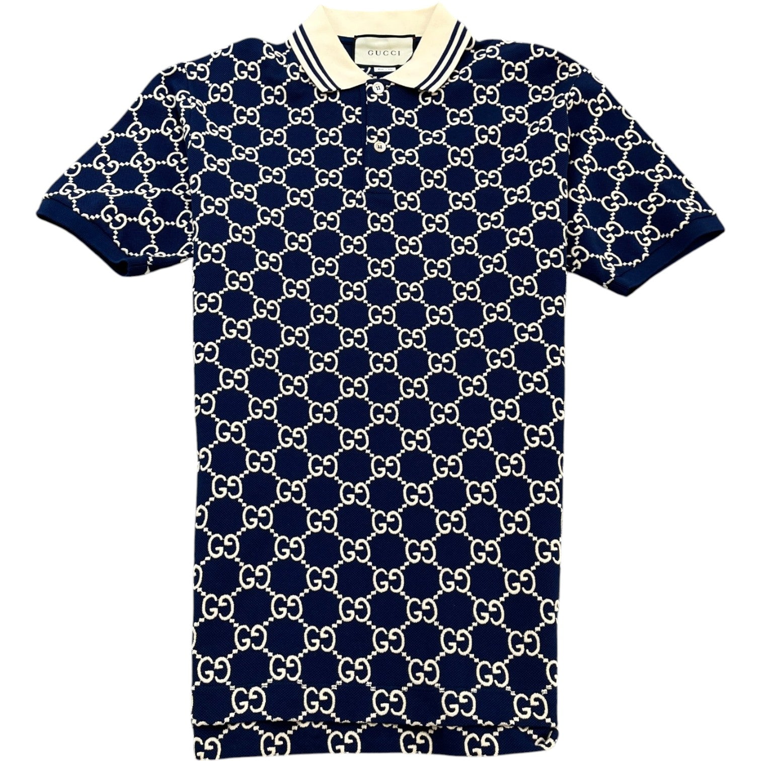 Men's Gg Supreme Polo Shirt Navy Size XS - Photo 1