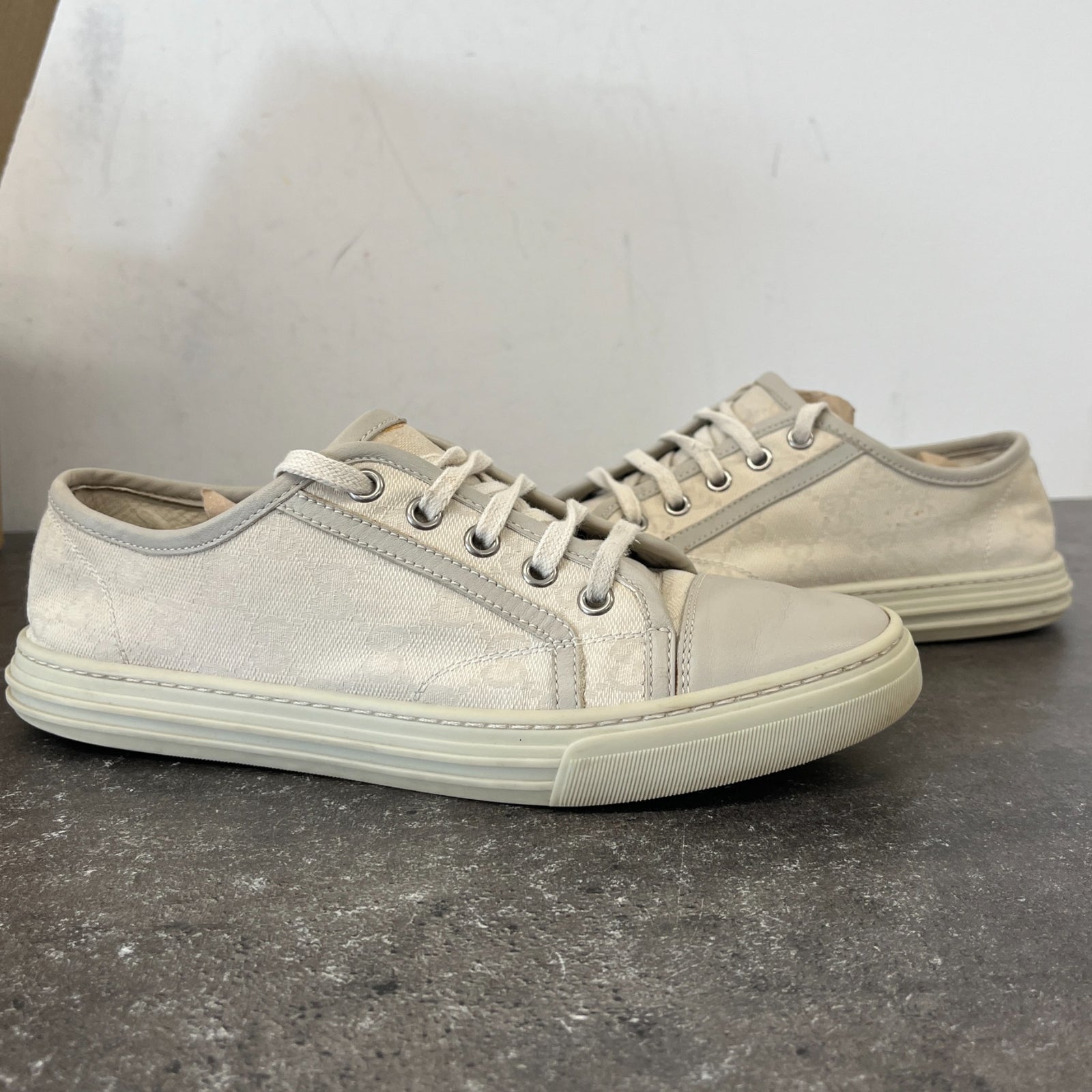 Women's Gg Canvas Low Trainers Grey Size EU 36.5 / UK 3.5 - Photo 12