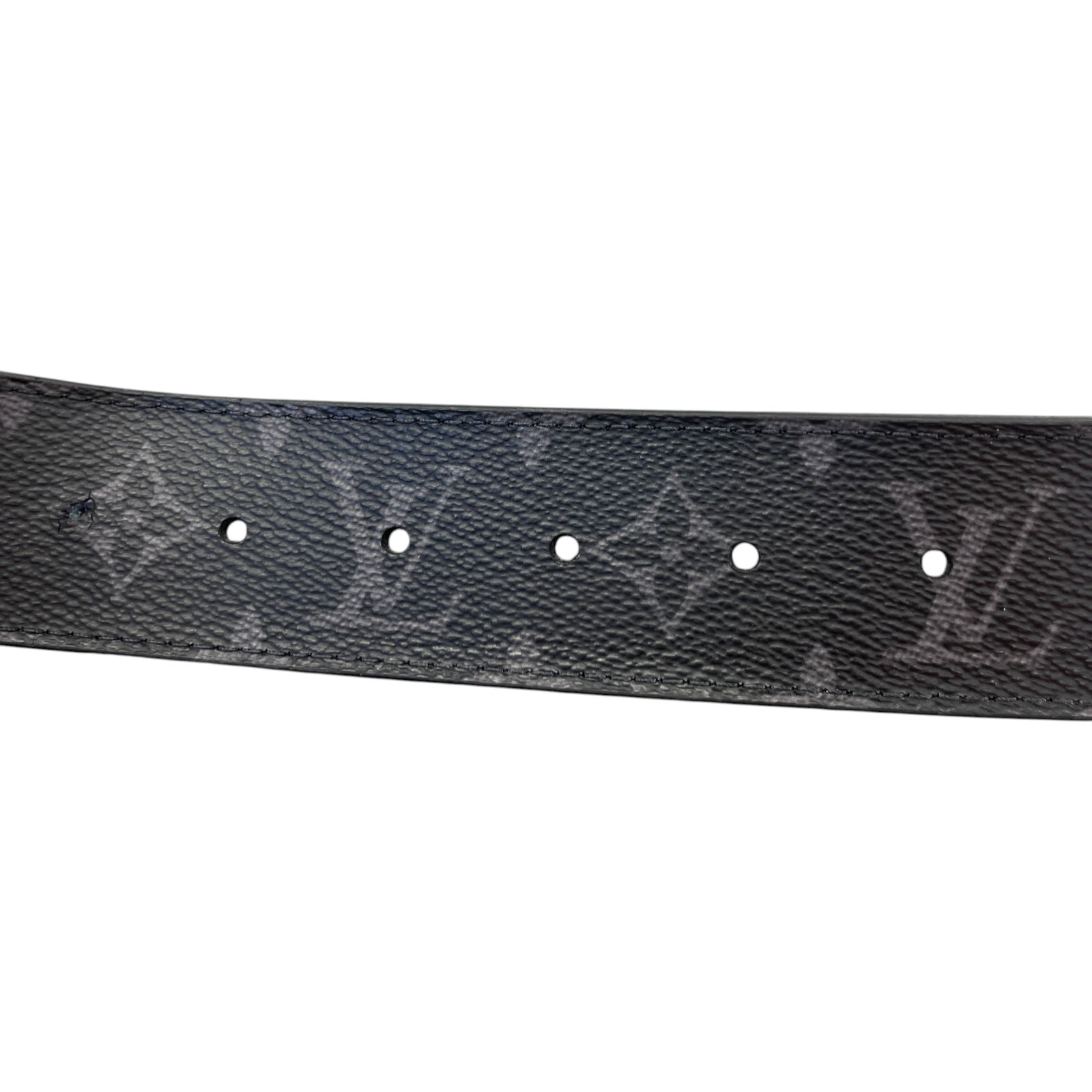 Men's Lv Reversible Monogram Eclipse Belt Black Size Waist 34" - Photo 8