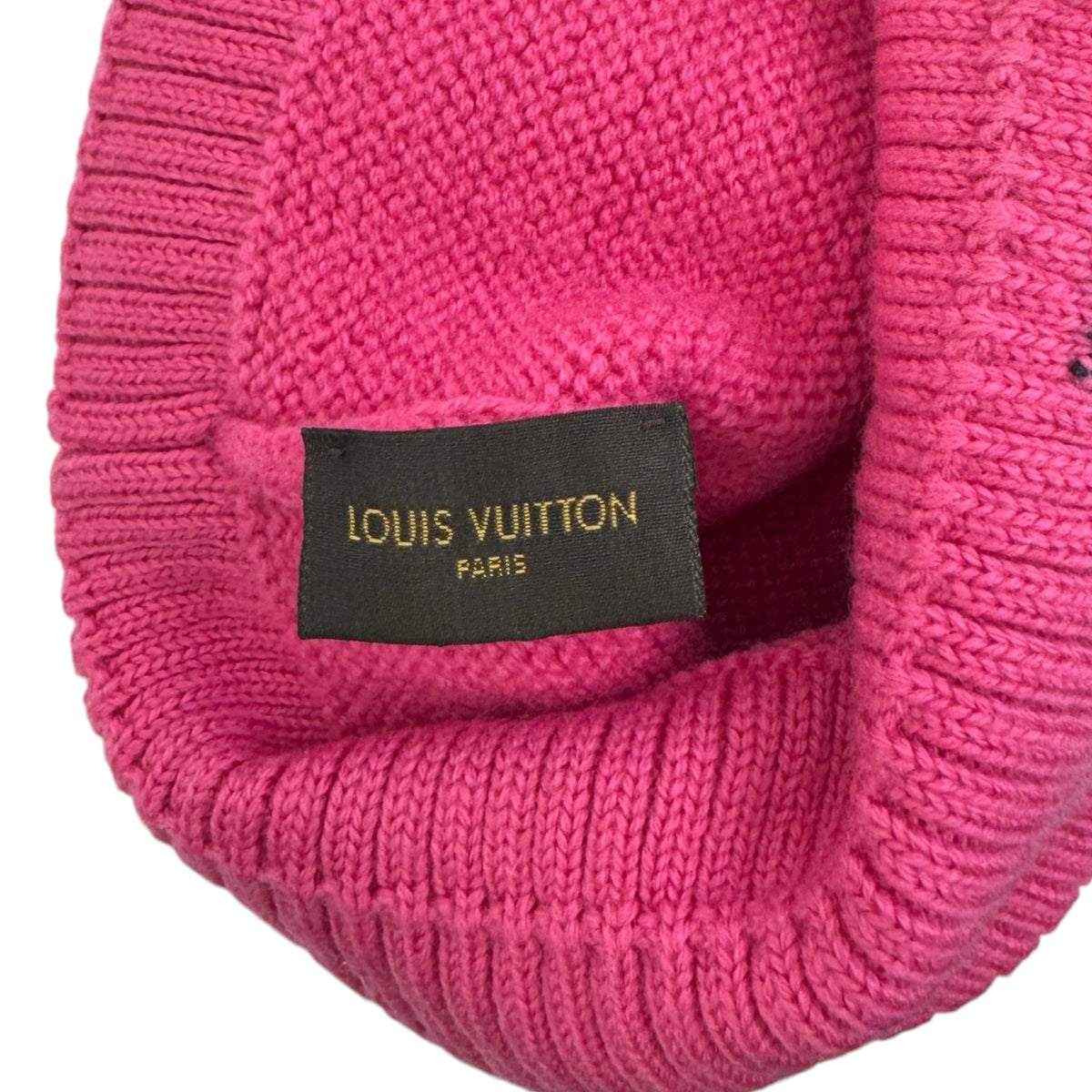 Women's LV Embroidered Beanie Pink - Photo 7