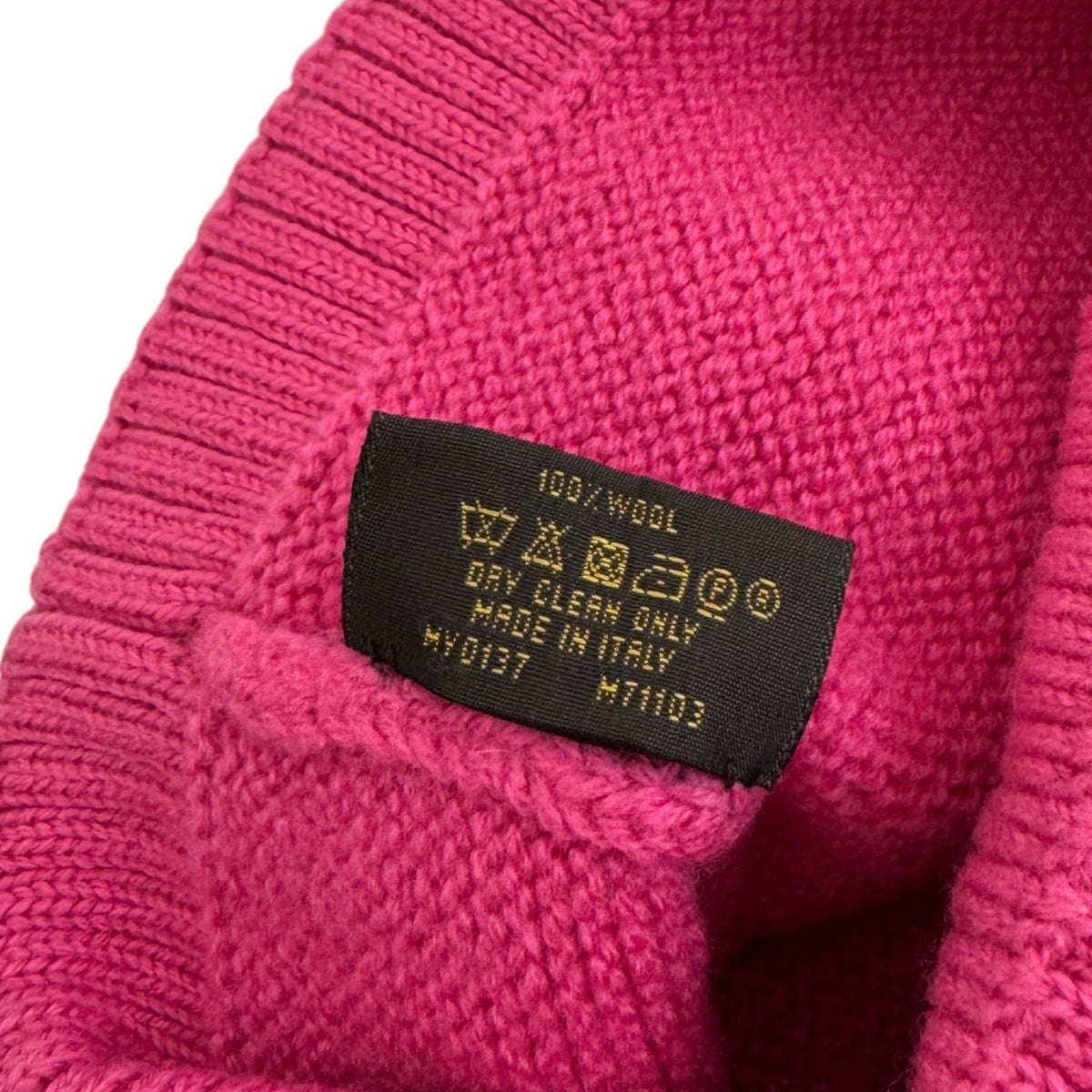 Women's LV Embroidered Beanie Pink - Photo 8