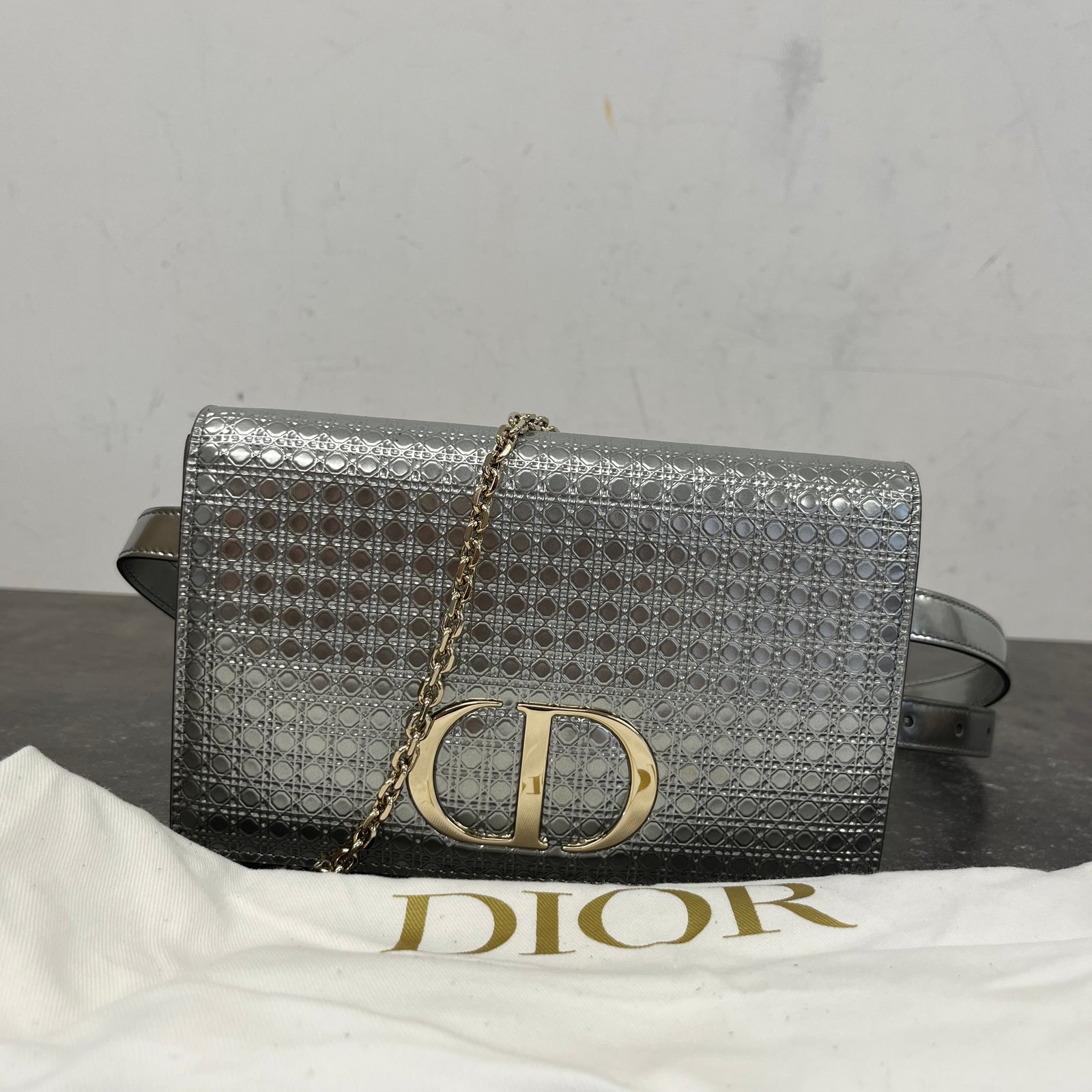 Dior Women's 30 Montaigne 2-in-1 Bag Silver - Photo 14