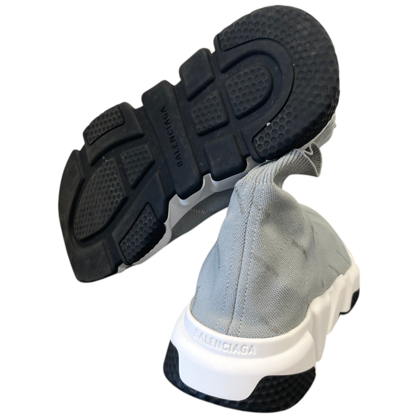 Women's Logo Print Speed Socks High Trainers Grey Size EU 39 / UK 6 - Photo 10