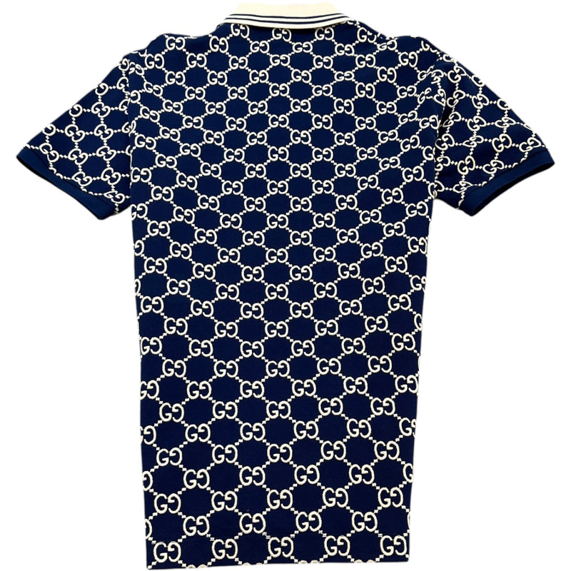 Men's Gg Supreme Polo Shirt Navy Size XS