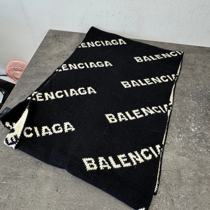 Women's Logo Embroidered Scarf Black