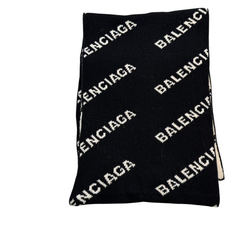 Women's Logo Embroidered Scarf Black