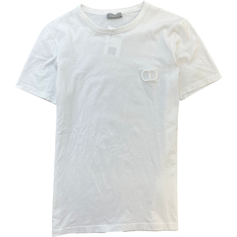 Men's Embroidered Logo T-Shirt White Size S