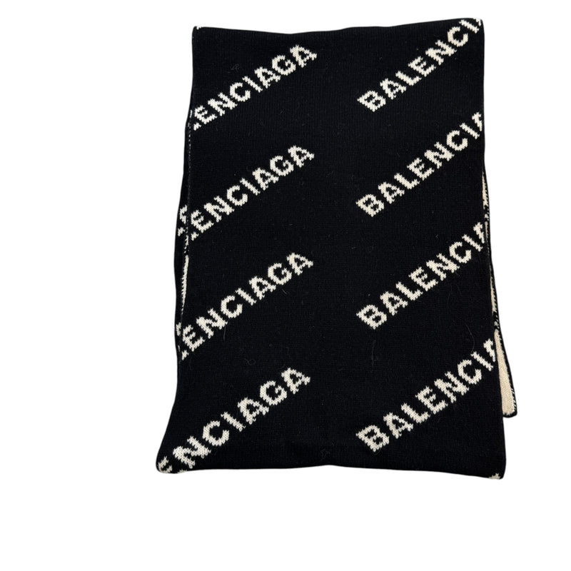 Women's Logo Embroidered Scarf Black