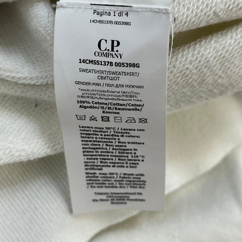 Men's Embroidered Logo Hoodie White Size XL