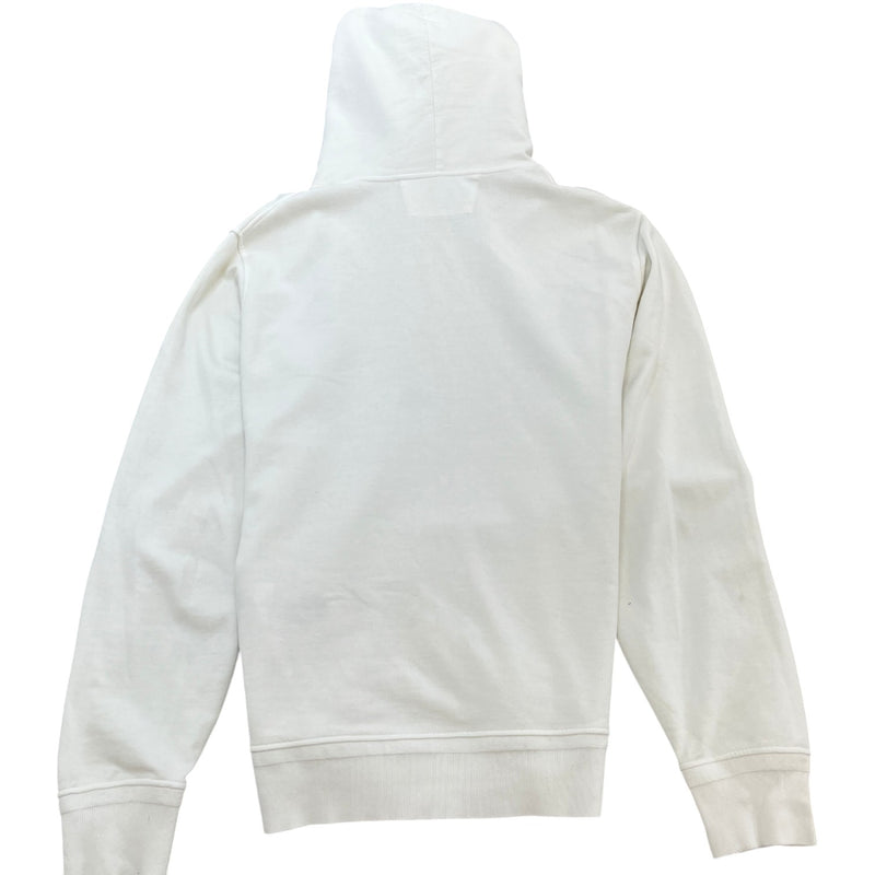 Men's Embroidered Logo Hoodie White Size XL
