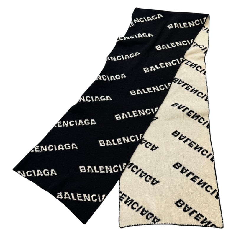 Women's Logo Embroidered Scarf Black