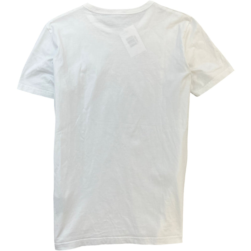 Men's Embroidered Logo T-Shirt White Size S