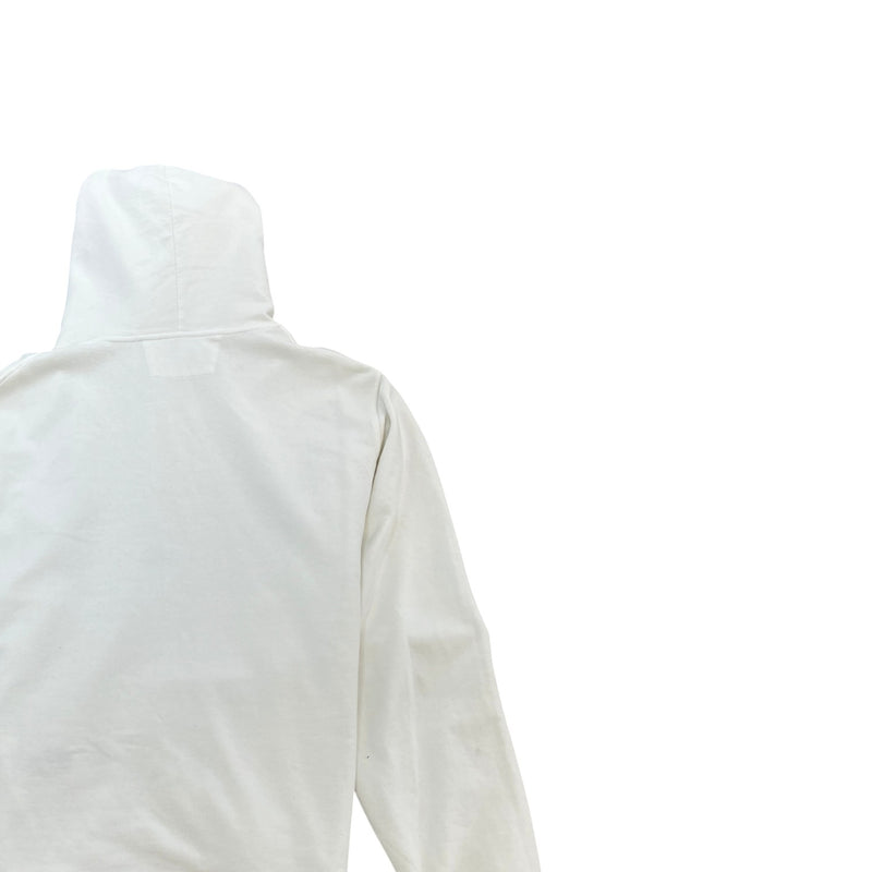 Men's Embroidered Logo Hoodie White Size XL