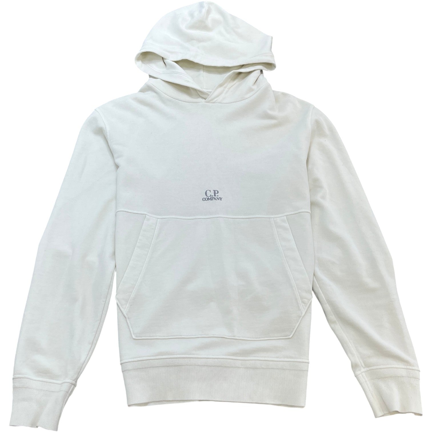 Men's Embroidered Logo Hoodie White Size XL - Photo 1
